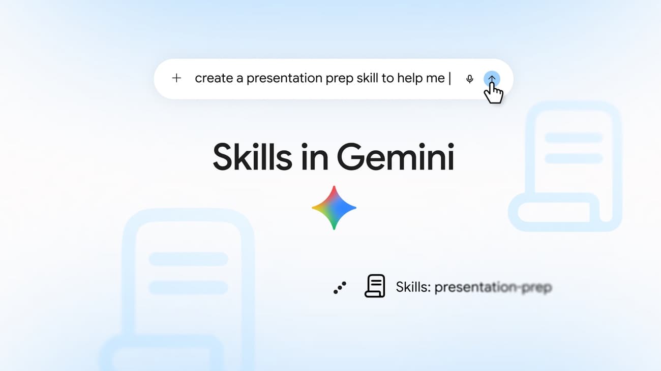 Gemini 스킬(Skills) 출시: 슬래시로 부르는 저장 지시, Gems 자동 이전과 종료 일정