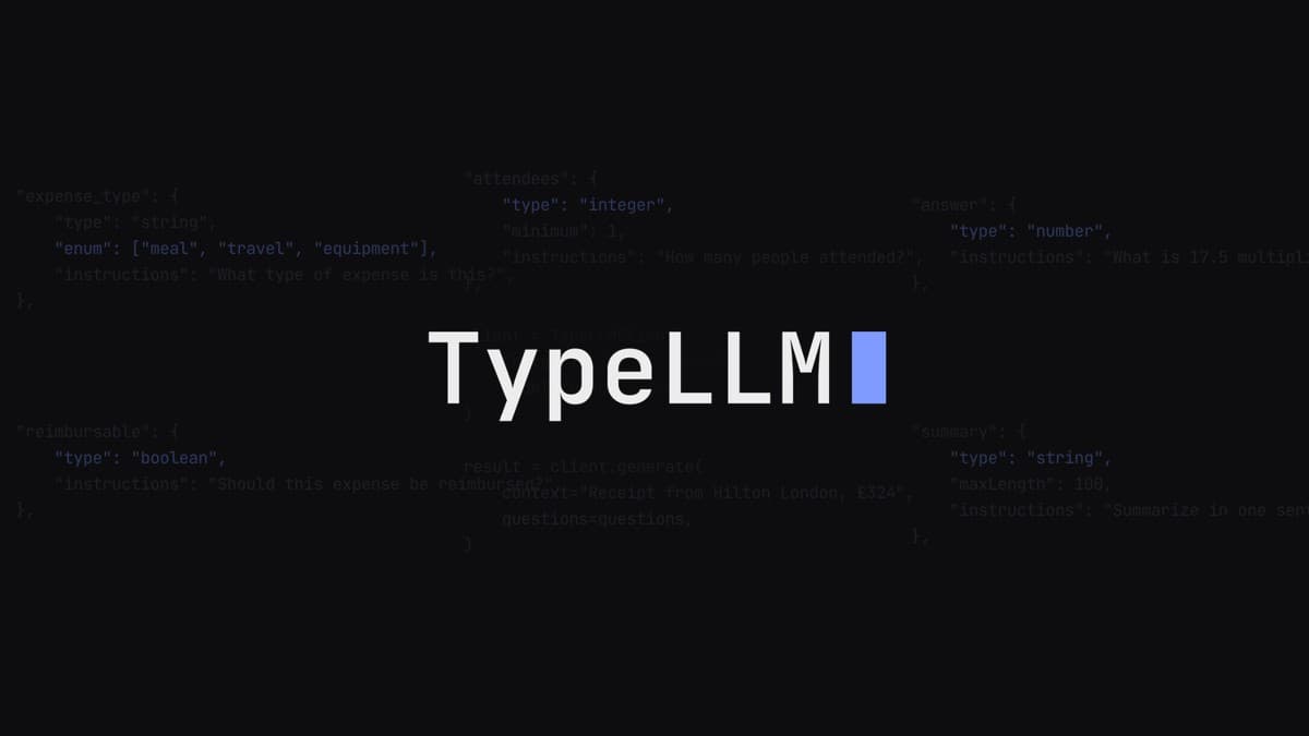 TypeLLM: JSON 파싱 에러 없이 LLM 출력을 타입대로 받는 오픈소스