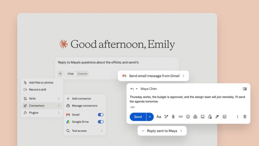 Claude, 이제 Gmail 답장을 대신 써서 보낸다