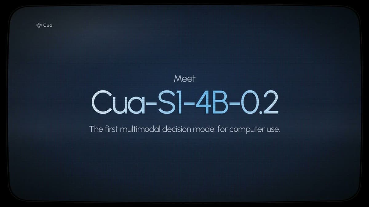 화면을 보고 다음 클릭 하나를 고르는 4B 모델, Cua-S1-4B-0.2 공개