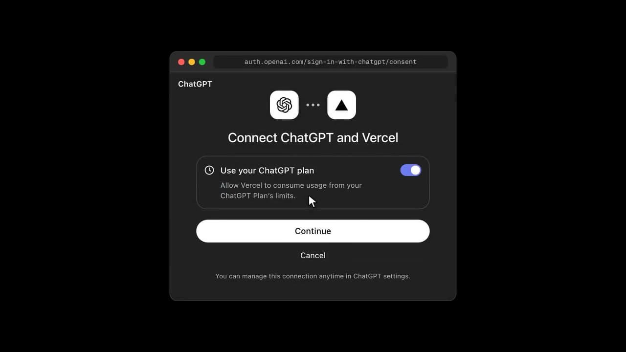 v0 ChatGPT 플랜 연결: Plus·Pro 구독으로 Vercel v0 쓰는 법과 현실이 된 Sign in with OpenAI
